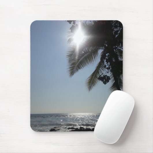 Sonnenbeleuchteter Palmenbaum Mousepad (Mit Mouse)