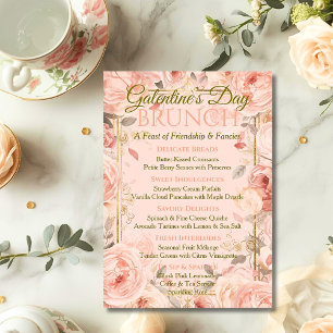 Sonnenbeschatteter Rokoko-Garten Galentine-Brunch  Einladung