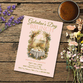 Sonnenbeschatteter Rokoko-Garten Galentine-Brunch  Einladung