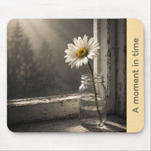 Sonnenbeschienene Daisy „Ein Moment in der Zeit“ M Mousepad