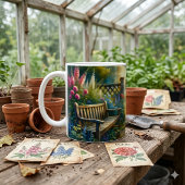 Sonnenbeschienene Gartentor-Szene Kaffeetasse