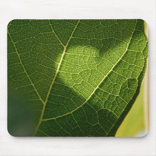 Sonnenbeschienene Herzblatt-Mauspad Mousepad (Vorne)