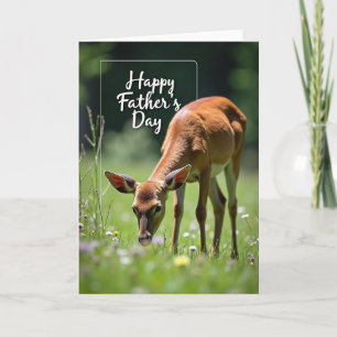 Sonnenbeschienene Weide Vatertagskarte Karte