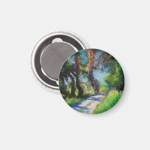 Sonnenbeschienener Olivenhain-Pastell-Landschaft Magnet