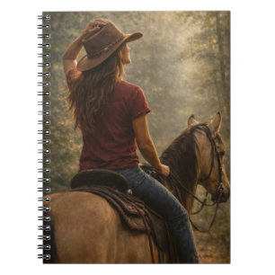 Sonnenbeschienener Weg   Pferdekunst   Notizbuch Notizblock
