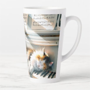 Sonnenbeschienenes Klavier Katzen Cottagecore Trau Milchtasse