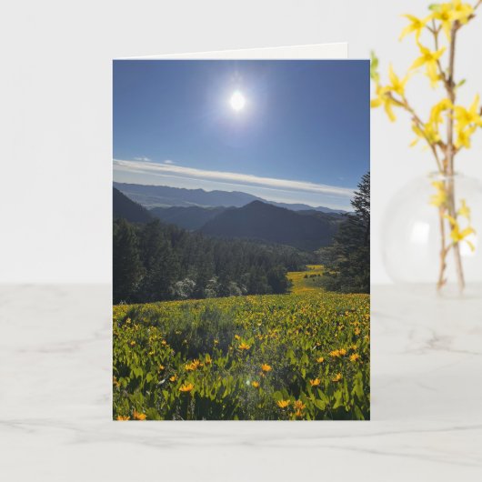 Sonnenbeschienenes Tal Karte (Gelbe Blume)