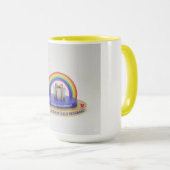 Sonnenbespritzter Regenbogen-Mug Tasse (VorderseiteRechts)