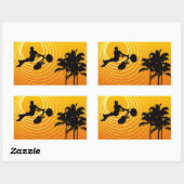 Sonnenbestrahlung Rechteckiger Aufkleber (Blatt)