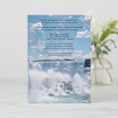 Sonnenblasen-Wasserfall-Hochzeitseinladung (AI) Einladung (Stehend Vorderseite)