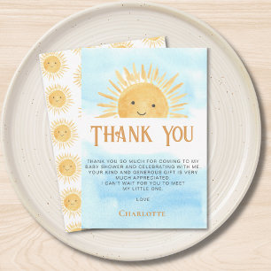 Sonnenblauer Himmel Baby Shower Danke