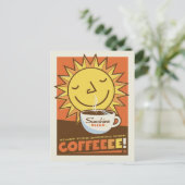 Sonnenblendekaffee Postkarte (Stehend Vorderseite)