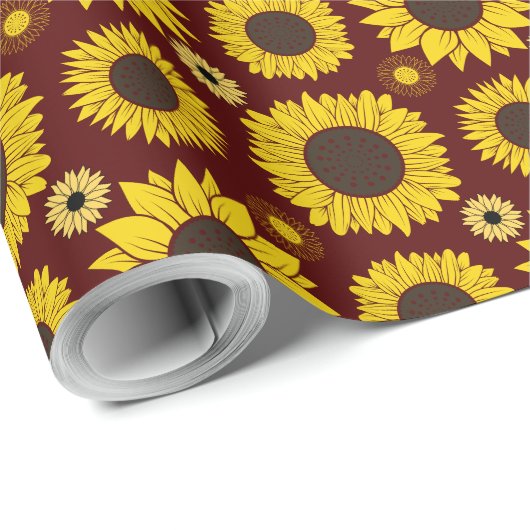 Sonnenblume 03.b DRed BG Geschenkpapier (Rolleneckpunkt)