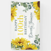 Sonnenblume 100. Geburtstagsparty Banner (Vertikal)