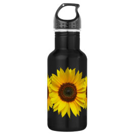 Sonnenblume 18 Unze. Schwarzes Edelstahlflasche