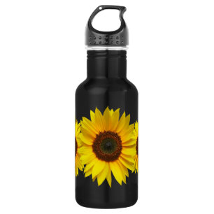 Sonnenblume 18 Unze. Schwarzes Edelstahlflasche