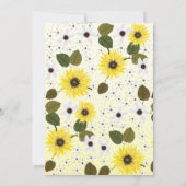 Sonnenblume 1. Geburtstag Einladung (Rückseite)