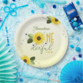 Sonnenblume 1. Geburtstag Pappteller (Party)