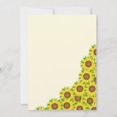 Sonnenblume 1. Geburtstag Party Einladung (Rückseite)