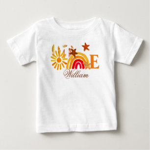 Sonnenblume 1. Geburtstag Wasserfarbe Gelbe Sonne Baby T-shirt