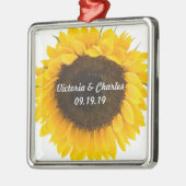 Sonnenblume 1. Weihnachtsgeschenk Ornament Aus Metall (Links)