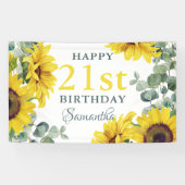 Sonnenblume 21. Geburtstag Party Banner (Horizontal)