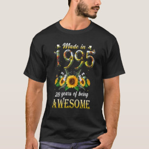 Sonnenblume 28. Geburtstag für Frauen Blumenbester T-Shirt