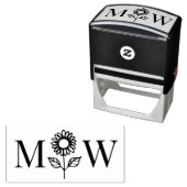 Sonnenblume #3 Couple Wedding 2 Initial Monogram Permastempel (Beispiel)