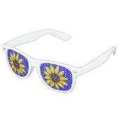 "Sonnenblume 3" Partybrille (Schrägansicht)