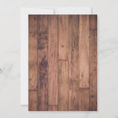 Sonnenblume 40. Geburtstag Wood Floral Erwachsene Einladung (Rückseite)