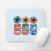 Sonnenblume 4. Juli | Gott segnete Amerika Mousepad (Mit Mouse)