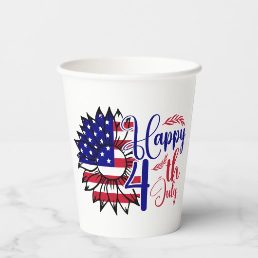 Sonnenblume 4. Juli Pappbecher (Rückseite)