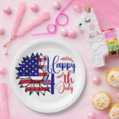 Sonnenblume 4. Juli Pappteller (Party)