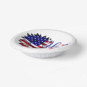 Sonnenblume 4. Juli Pappteller (Gewinkelt)