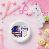 Sonnenblume 4. Juli Pappteller (Party)