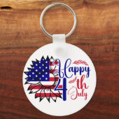 Sonnenblume 4. Juli Schlüsselanhänger (Vorderseite)