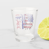 Sonnenblume 4. Juli Schnapsglas (Rückseite)