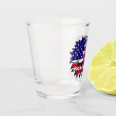 Sonnenblume 4. Juli Schnapsglas (Links)