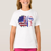 Sonnenblume 4. Juli T-Shirt (Vorderseite)