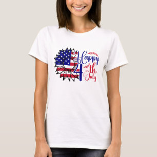 Sonnenblume 4. Juli T-Shirt