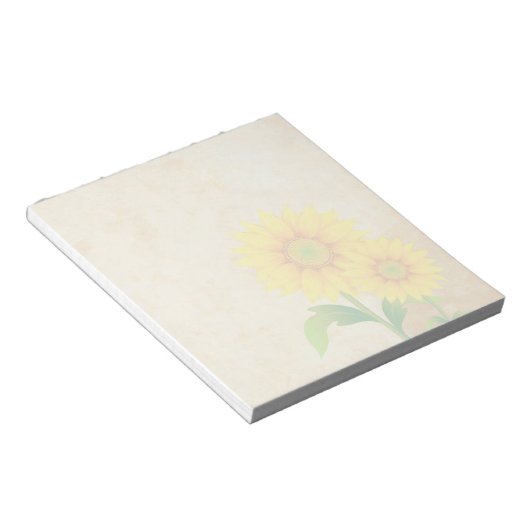 Sonnenblume - 5,5" x 6" 40 Blatt Notepad Notizblock (angewinkelt)