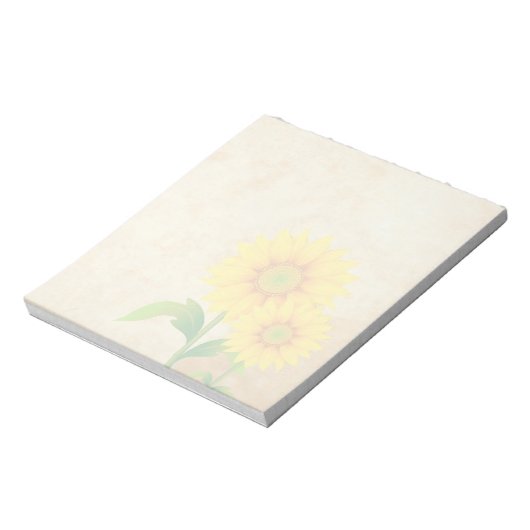 Sonnenblume - 5,5" x 6" 40 Blatt Notepad Notizblock (Rotiert)