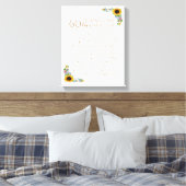 Sonnenblume 60 Dinge, die wir dir Liebe 50. Mama G Leinwanddruck (Insitu (Schlafzimmer))