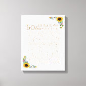 Sonnenblume 60 Dinge, die wir dir Liebe 50. Mama G Leinwanddruck (Vorderseite)