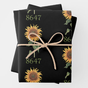 Sonnenblume 8647 86 47 Subtile Anti-Trump-Blumen B Geschenkpapier Set