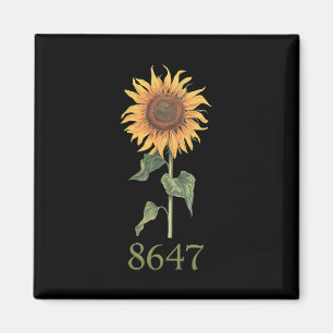 Sonnenblume 8647 86 47 Subtile Anti-Trump-Blumen B Magnet