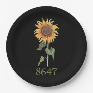 Sonnenblume 8647 86 47 Subtile Anti-Trump-Blumen B Pappteller