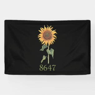 Sonnenblume 8647 86 47 Subtile Anti Trump Florale  Banner