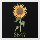 Sonnenblume 8647 86 47 Subtle Anti Trump Floral Bo Fensteraufkleber (Blatt)