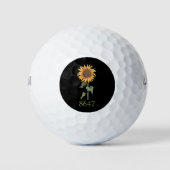 Sonnenblume 8647 86 47 Subtle Anti Trump Floral Bo Golfball (Vorderseite)